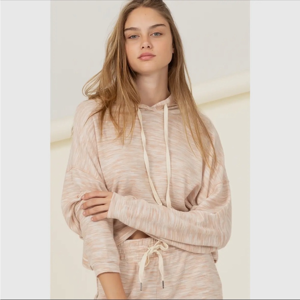 Double Zero Beige Marled Hoodie